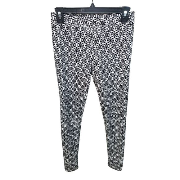 Bethany Mota Womens Size S Black White Geometric Leggings - Picture 1 of 9